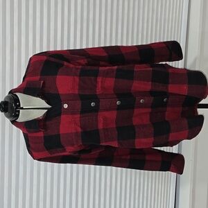 Kavu Red and Black Checkered Top